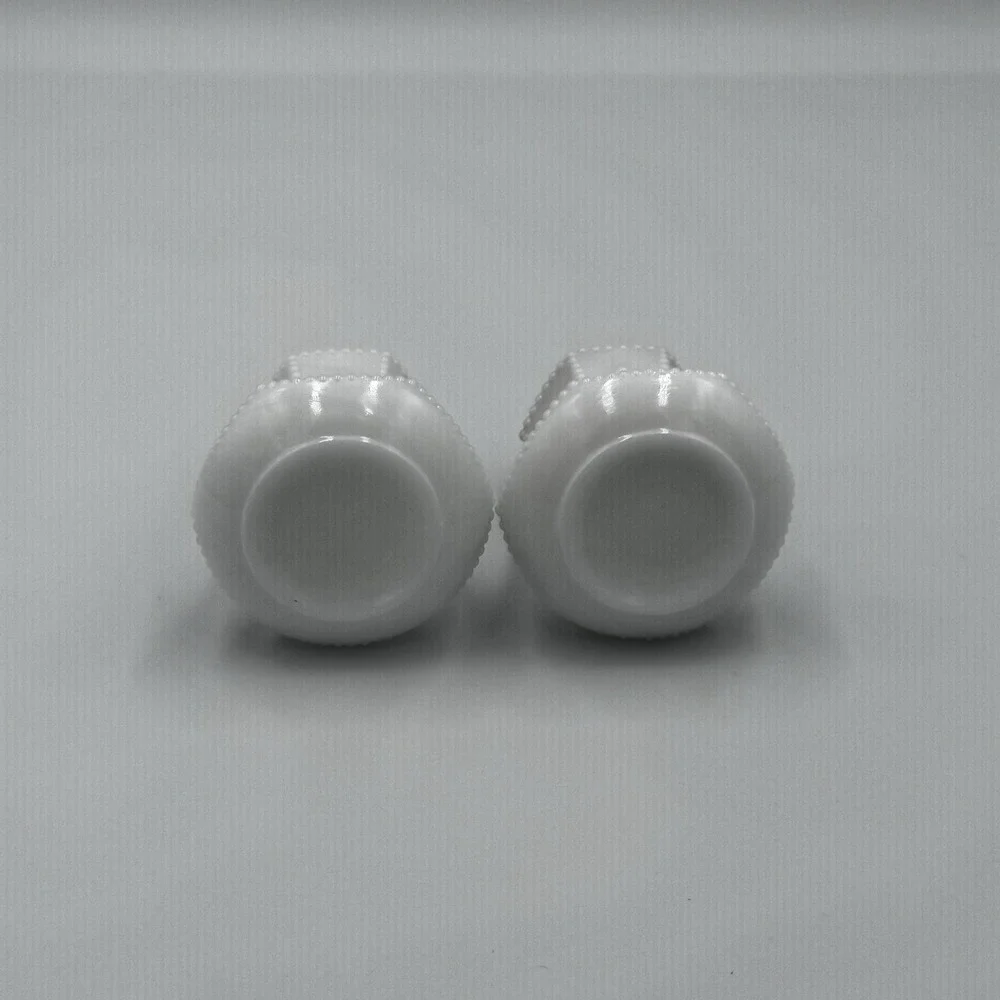 Fenton Milk Glass Flower Panel Salt & Pepper Set Shakers Vintage EUC